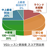 VGレッスン参加者 スコア別比率